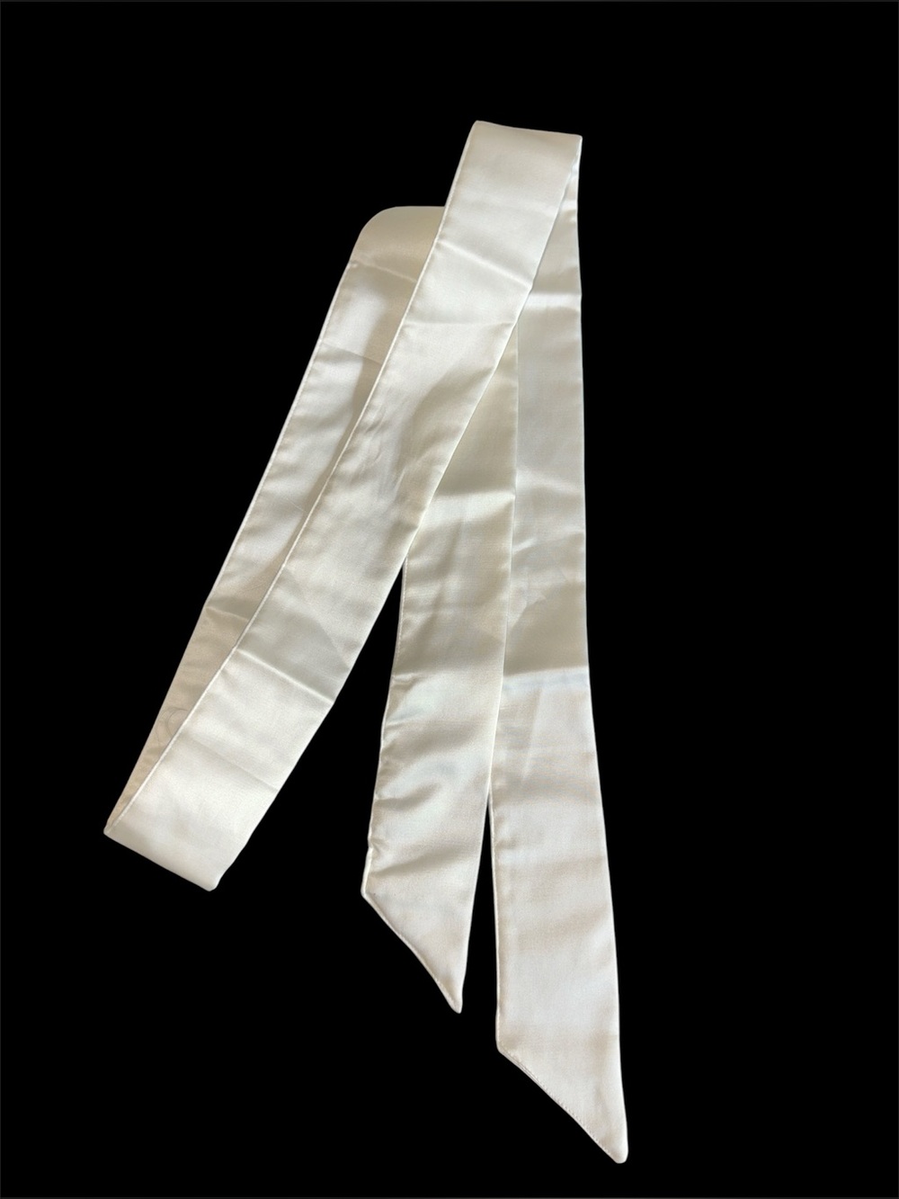 Vintage Dior white satin robe belt - part